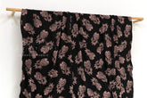 Japanese Fabric Jacquard Pile Terrycloth - black, pink - 50cm